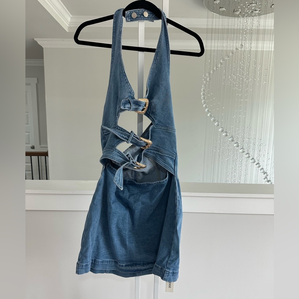 Commense Denim Buckle Dress - Picture 8 of 12